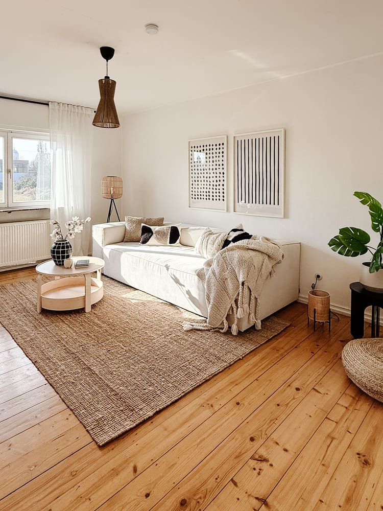 Erbimmobilie Seligenstadt_Vorher Nachher Home Staging 16 Lichtdurchflutetes Wohnzimmer nach Home Staging – Anja Krohnen Seligenstadt
