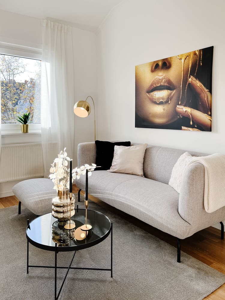 Staging Wohnzimmer in Wiesbaden, Anja Krohnen Home Staging