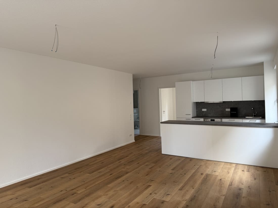 Leerer Wohn- und Esszimmerraum vor dem Home Staging in Heidelberg